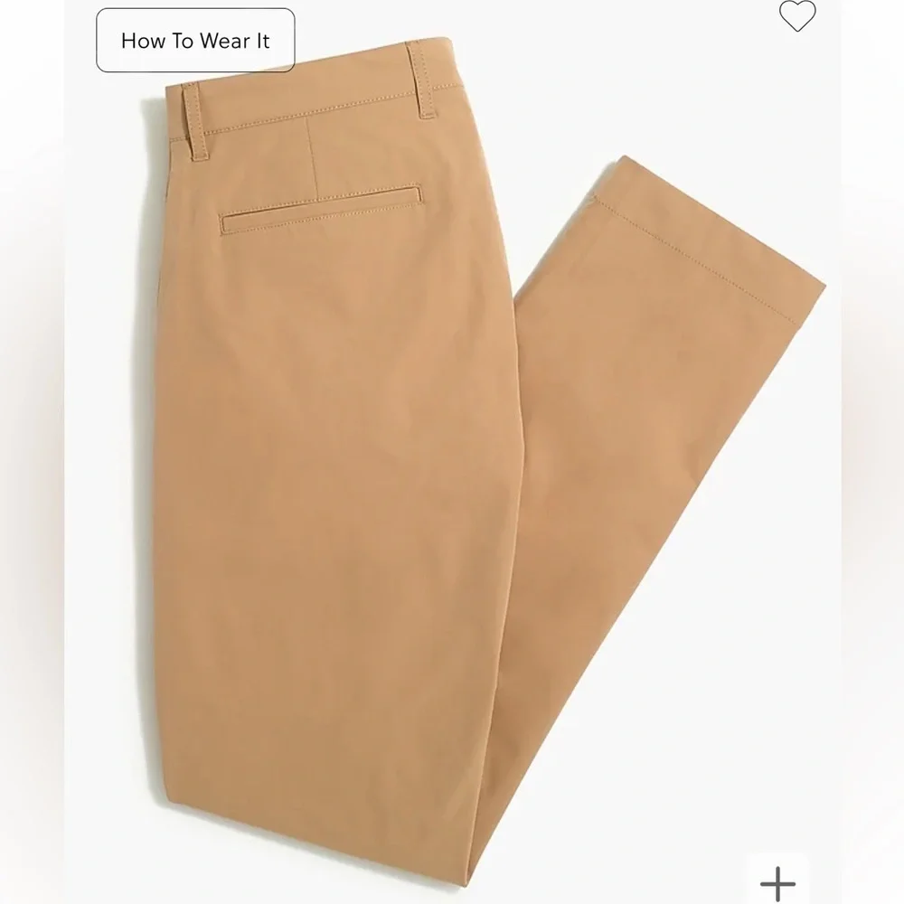 J crew dark khaki Slim-fit tech pant
